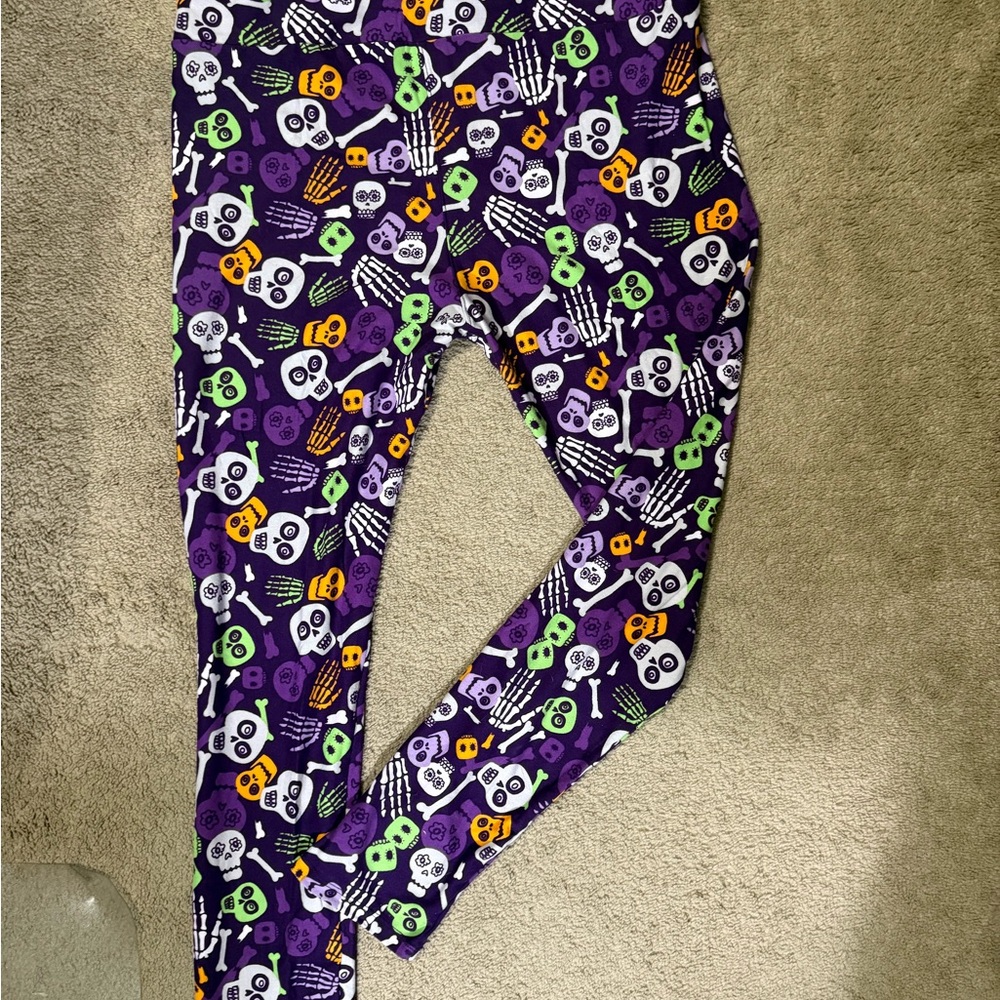 Colorful Skull Print Leggings